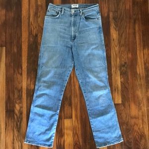 Agolde Pinch Waist High Rise Kick in Divide